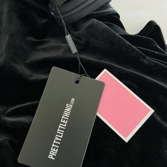 NEW velvet dress underboob Pretty little Thing stretch corseted inner bra - Picture 4 of 11